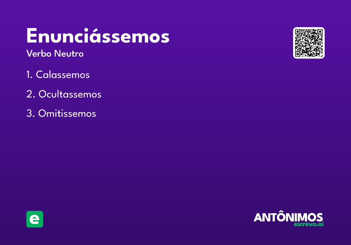 enunciássemos