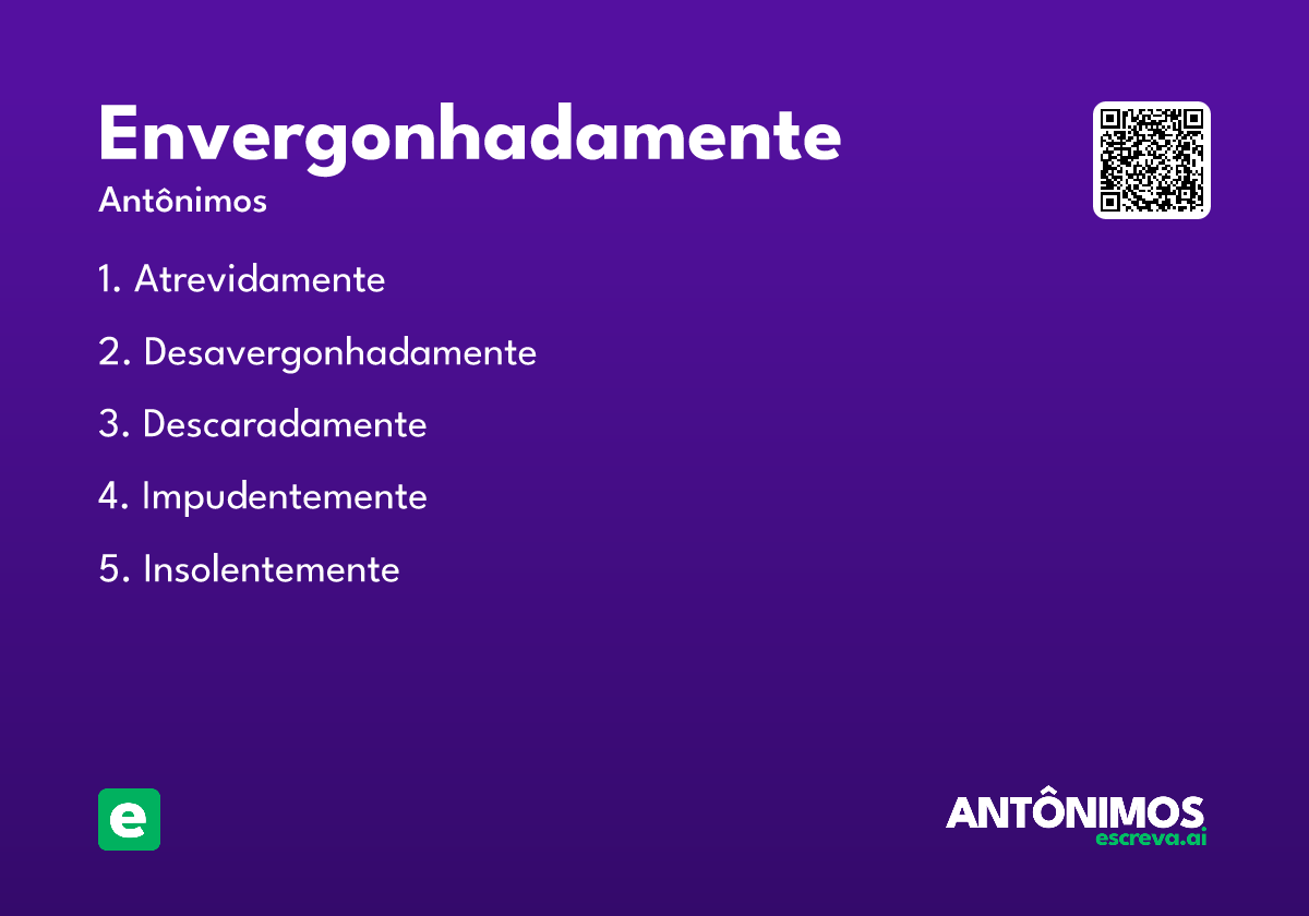 envergonhadamente