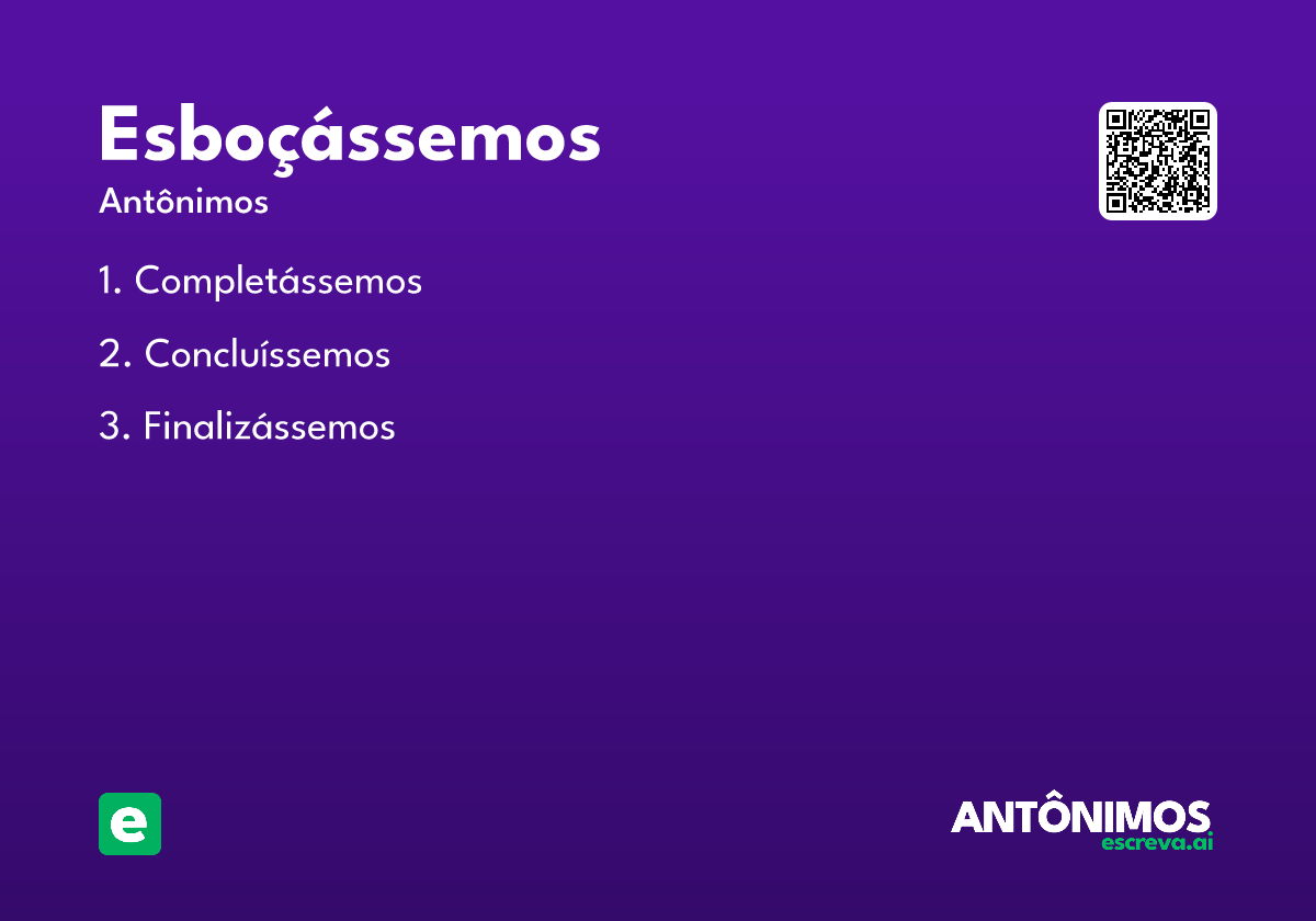 esboçássemos