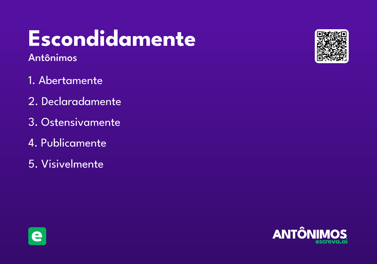 escondidamente