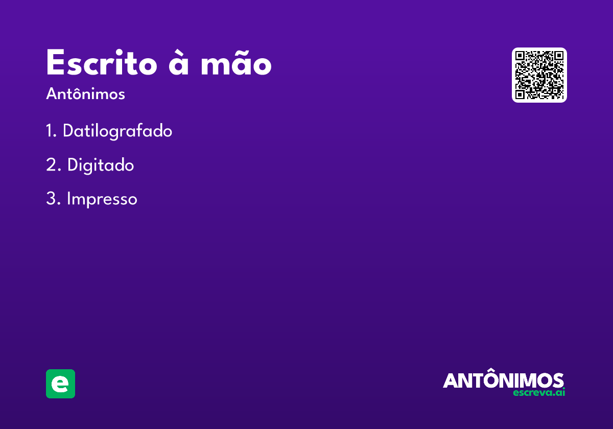 escrito à mão