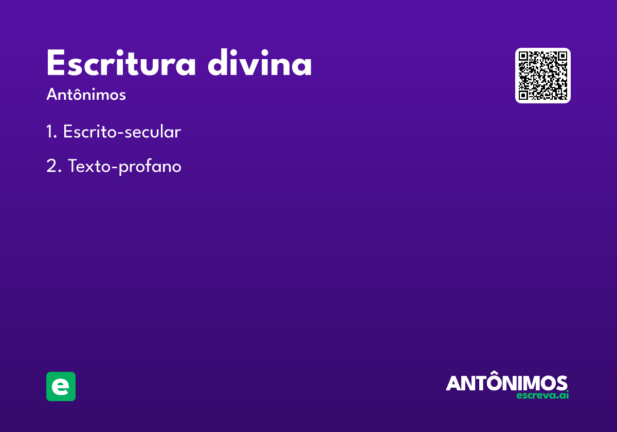 escritura divina