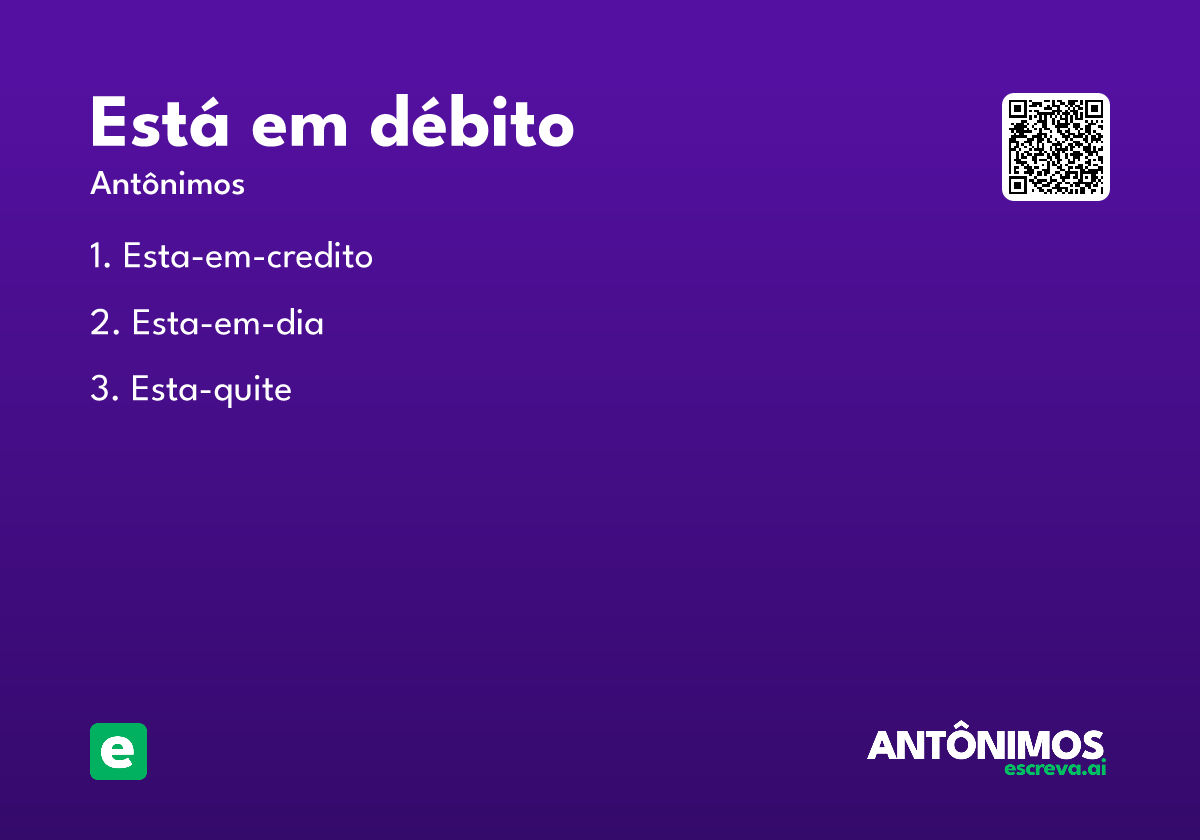 está em débito
