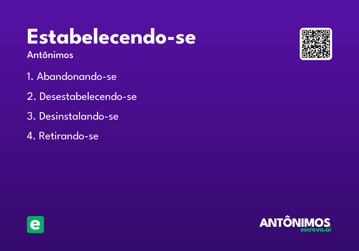 estabelecendo-se