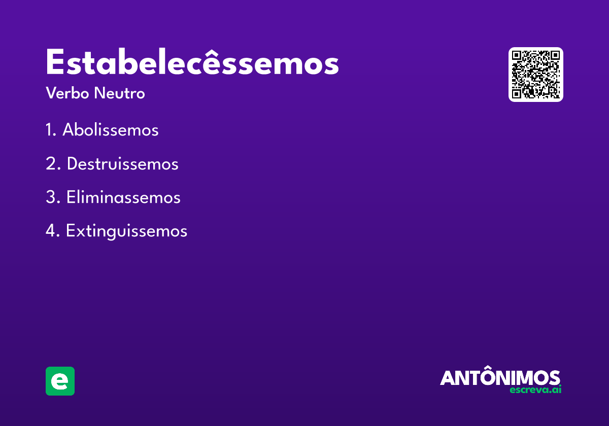 estabelecêssemos