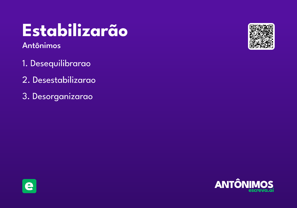 estabilizarão