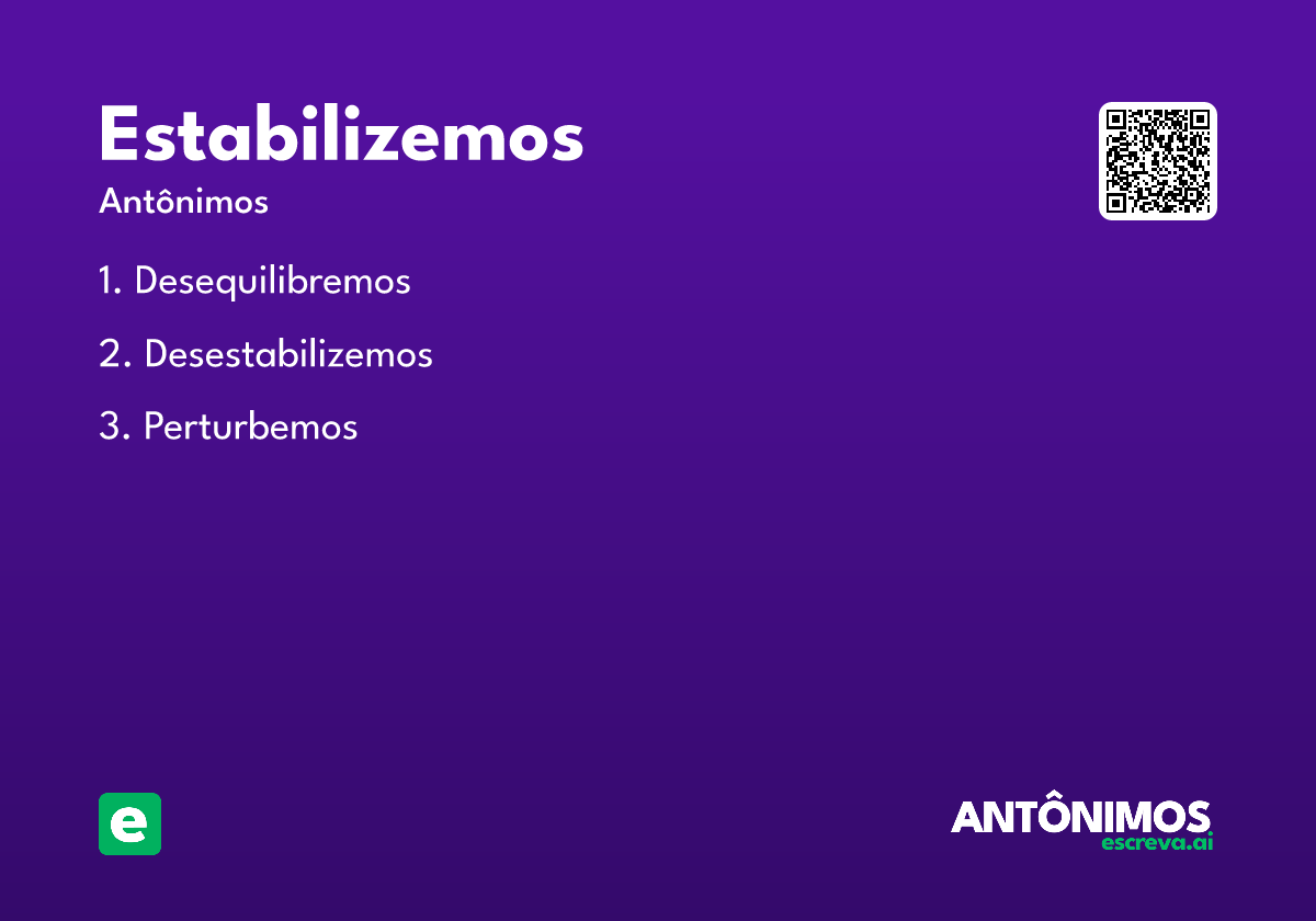 estabilizemos