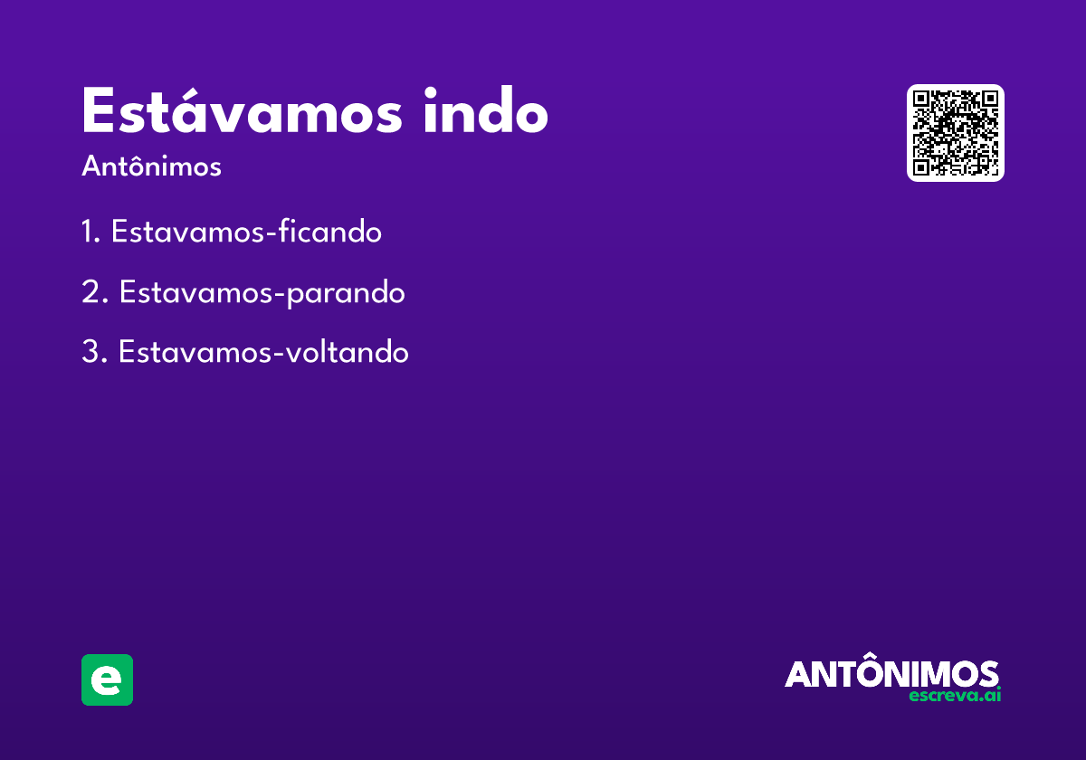 estávamos indo