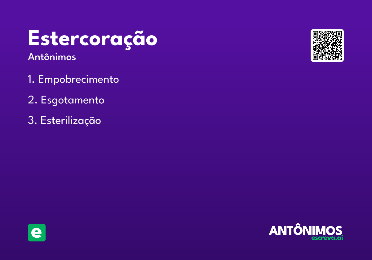 estercoração