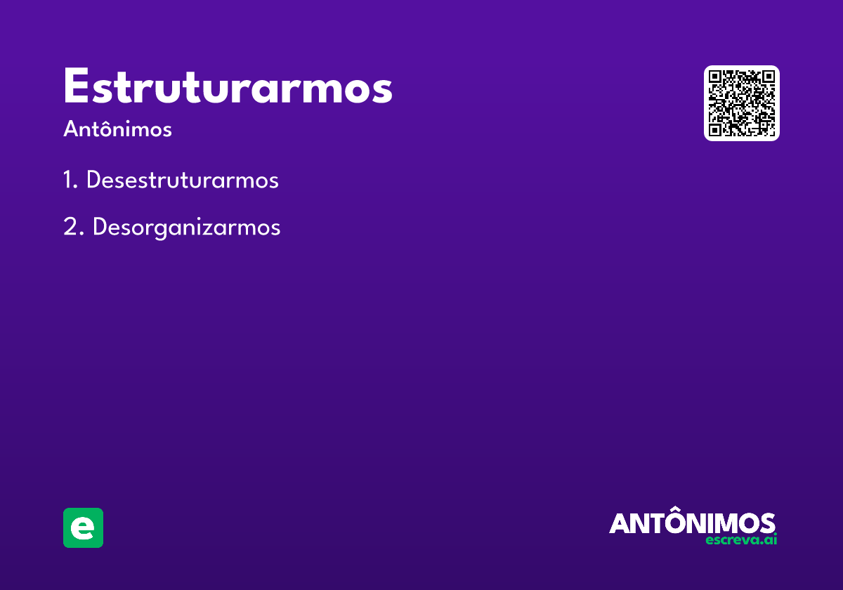 estruturarmos