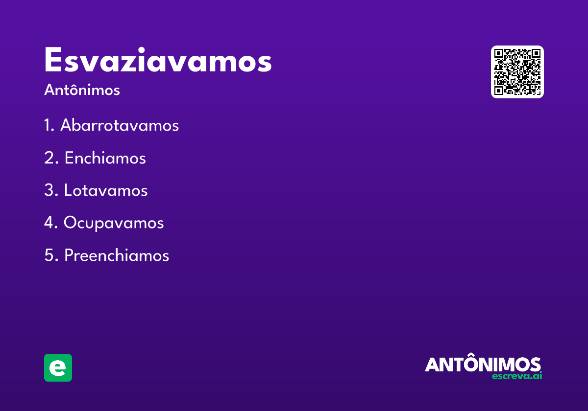 esvaziavamos