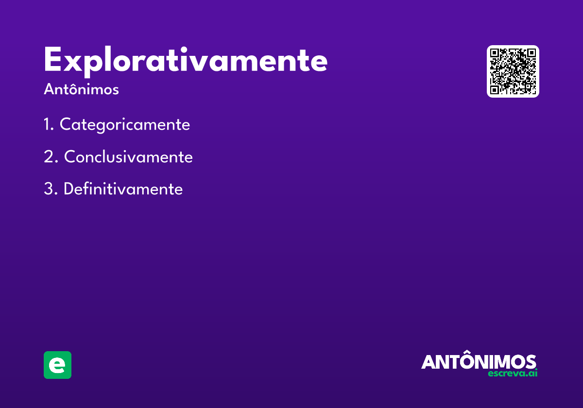 explorativamente