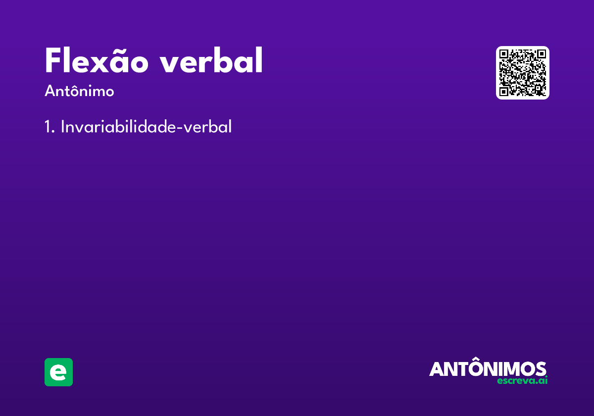 flexão verbal