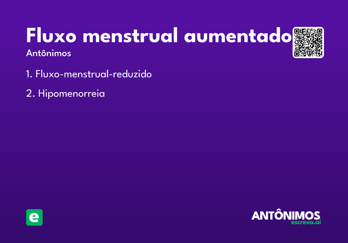 fluxo menstrual aumentado