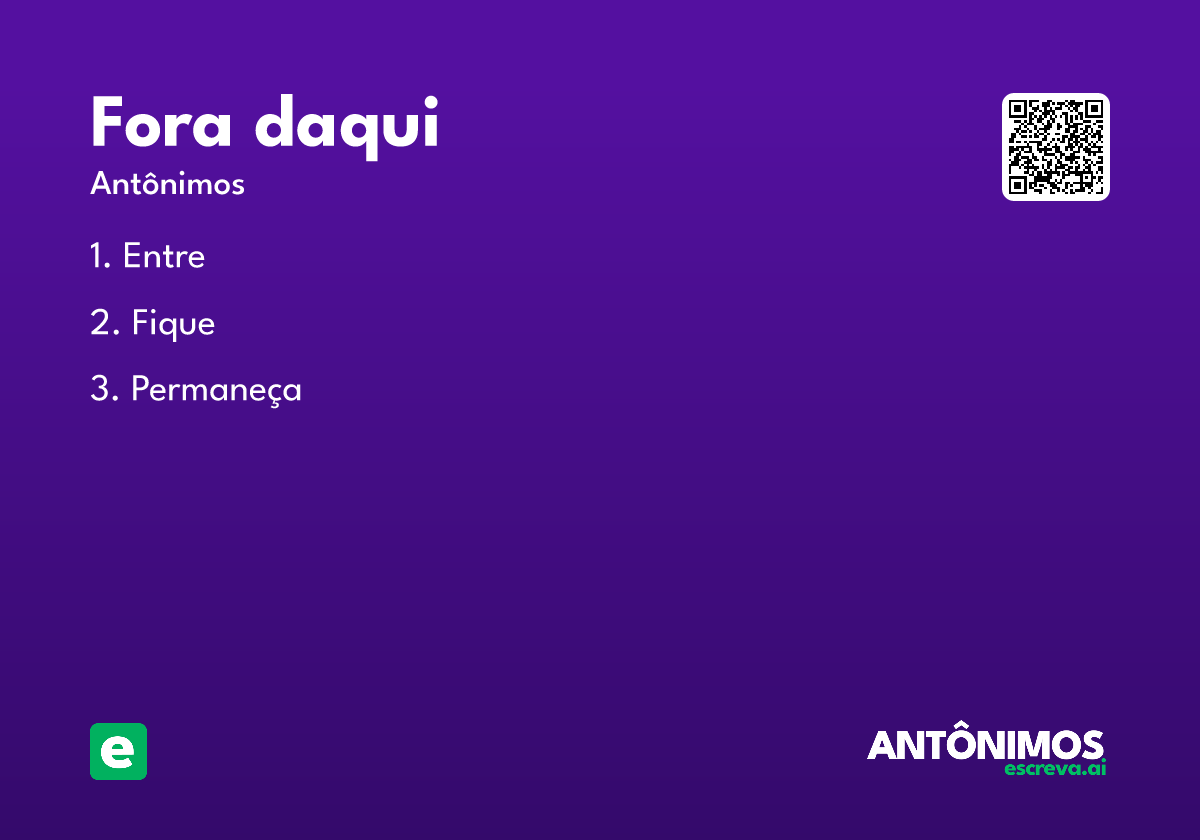 fora daqui