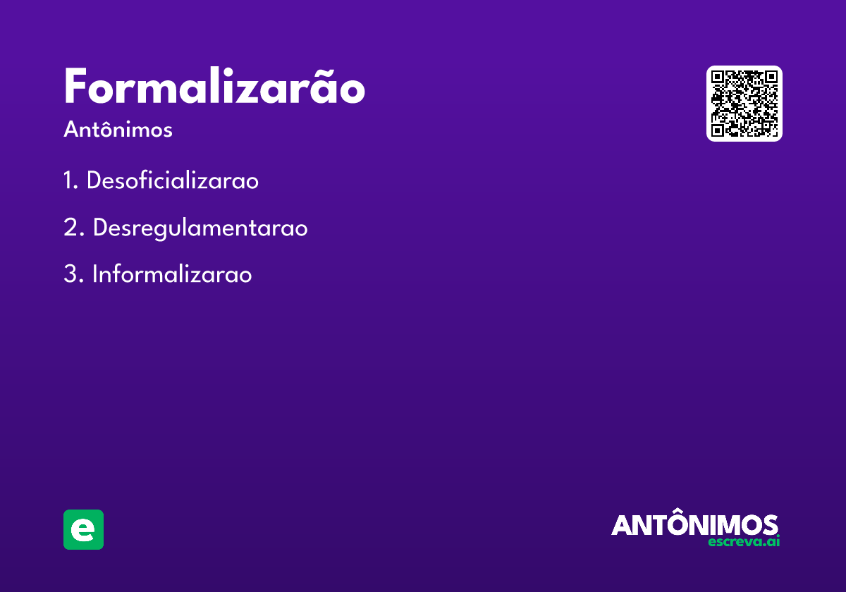 formalizarão