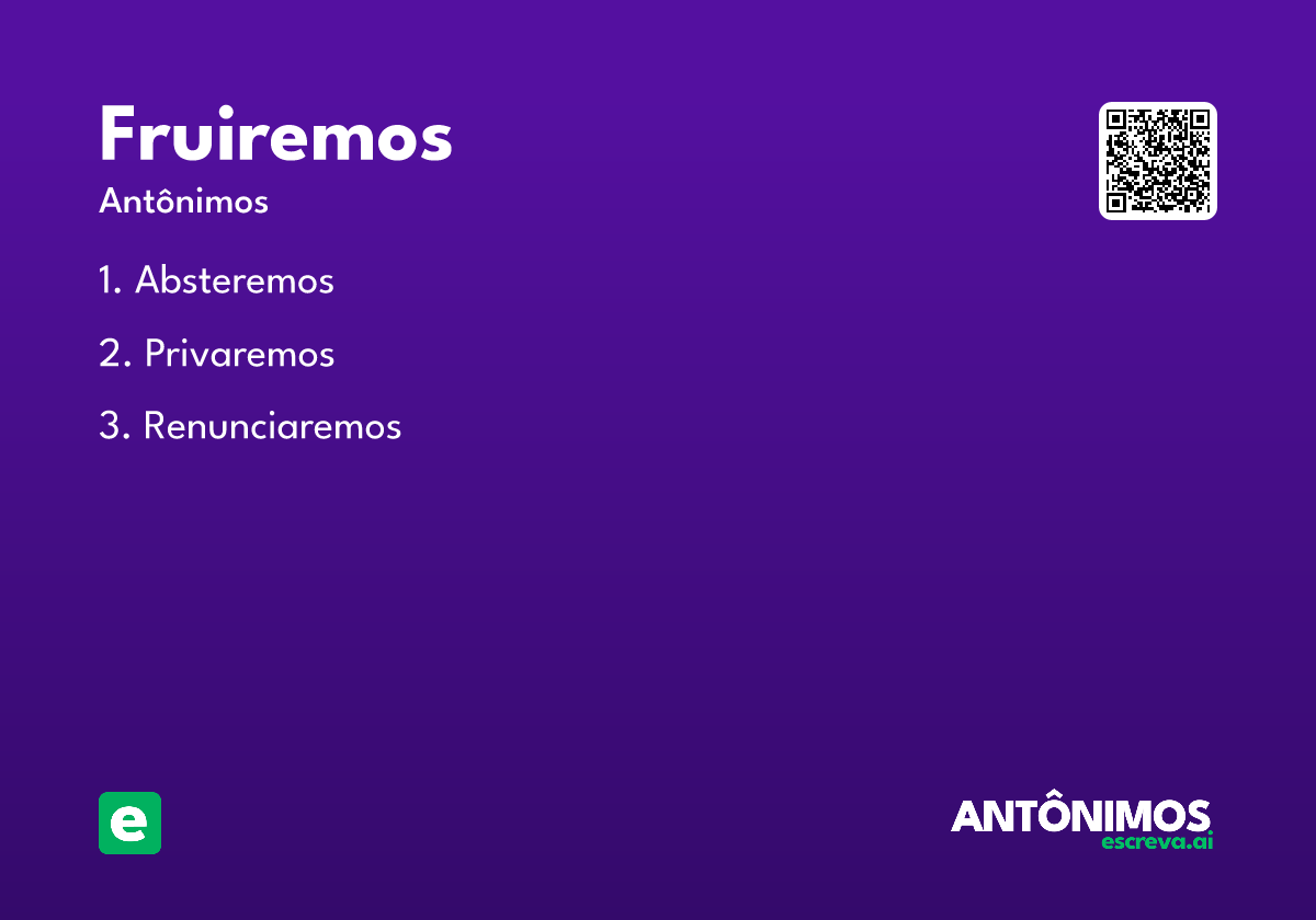 fruiremos