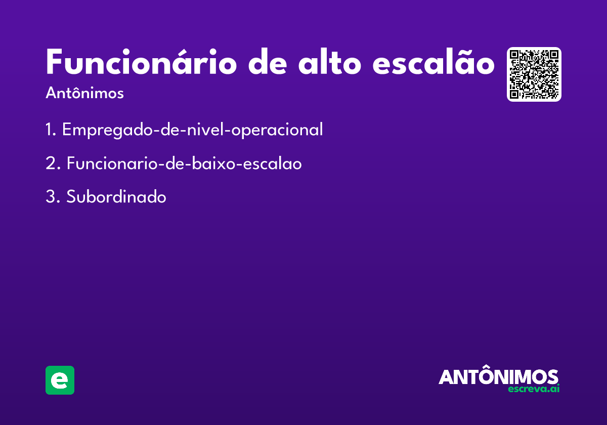 funcionário de alto escalão