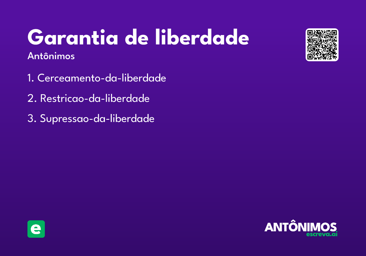garantia de liberdade