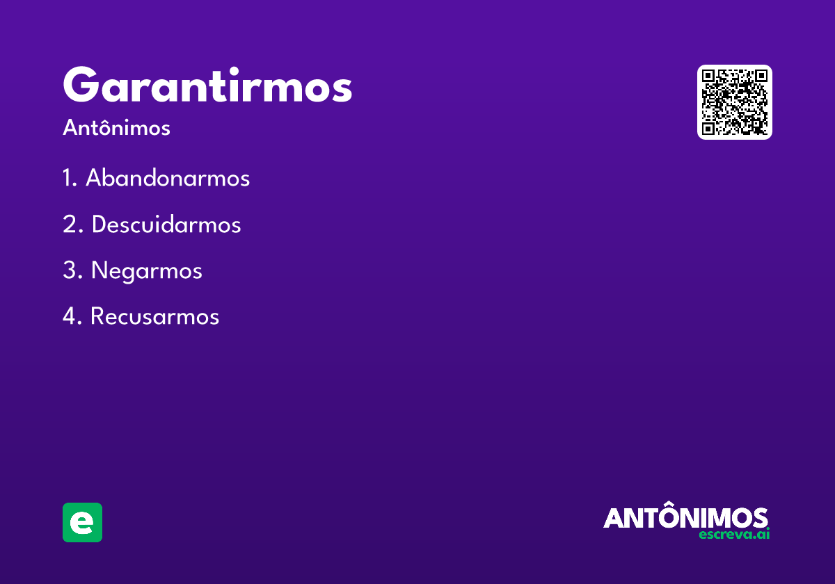 garantirmos