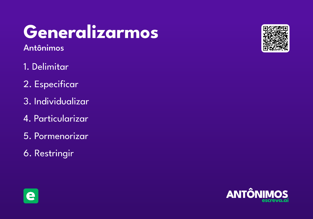 generalizarmos