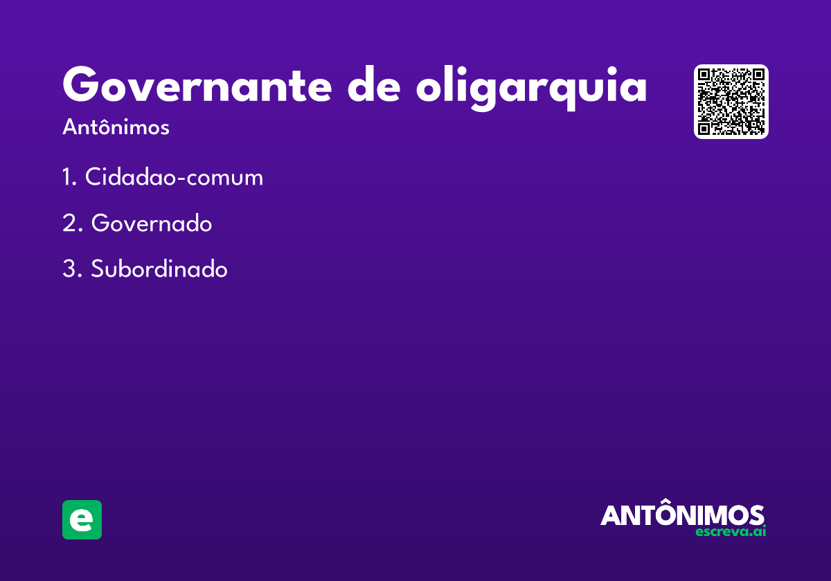 governante de oligarquia