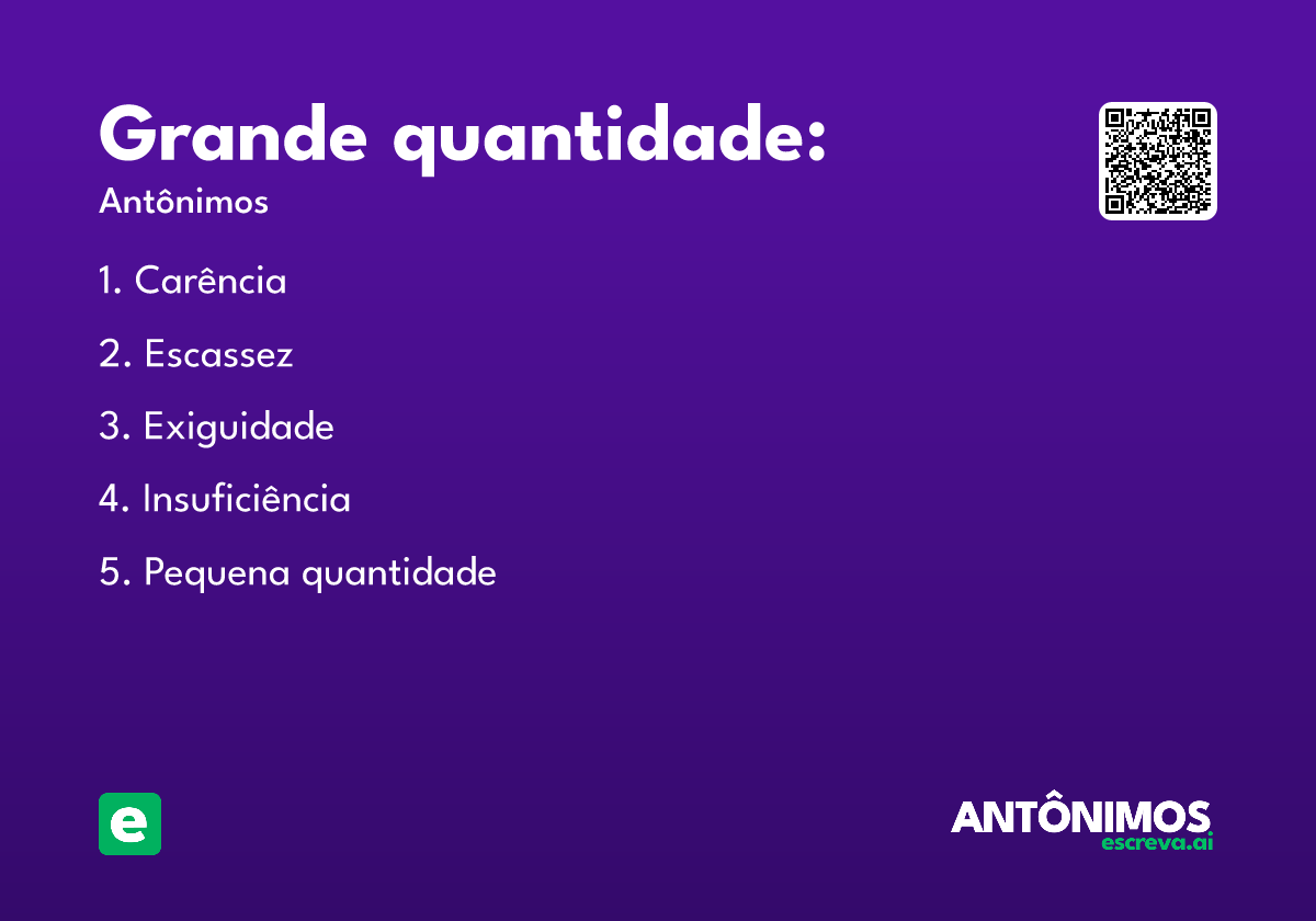 Grande quantidade: