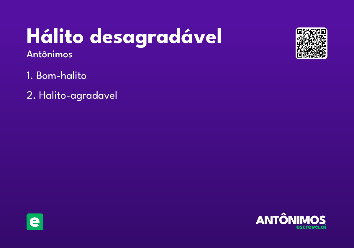 hálito desagradável
