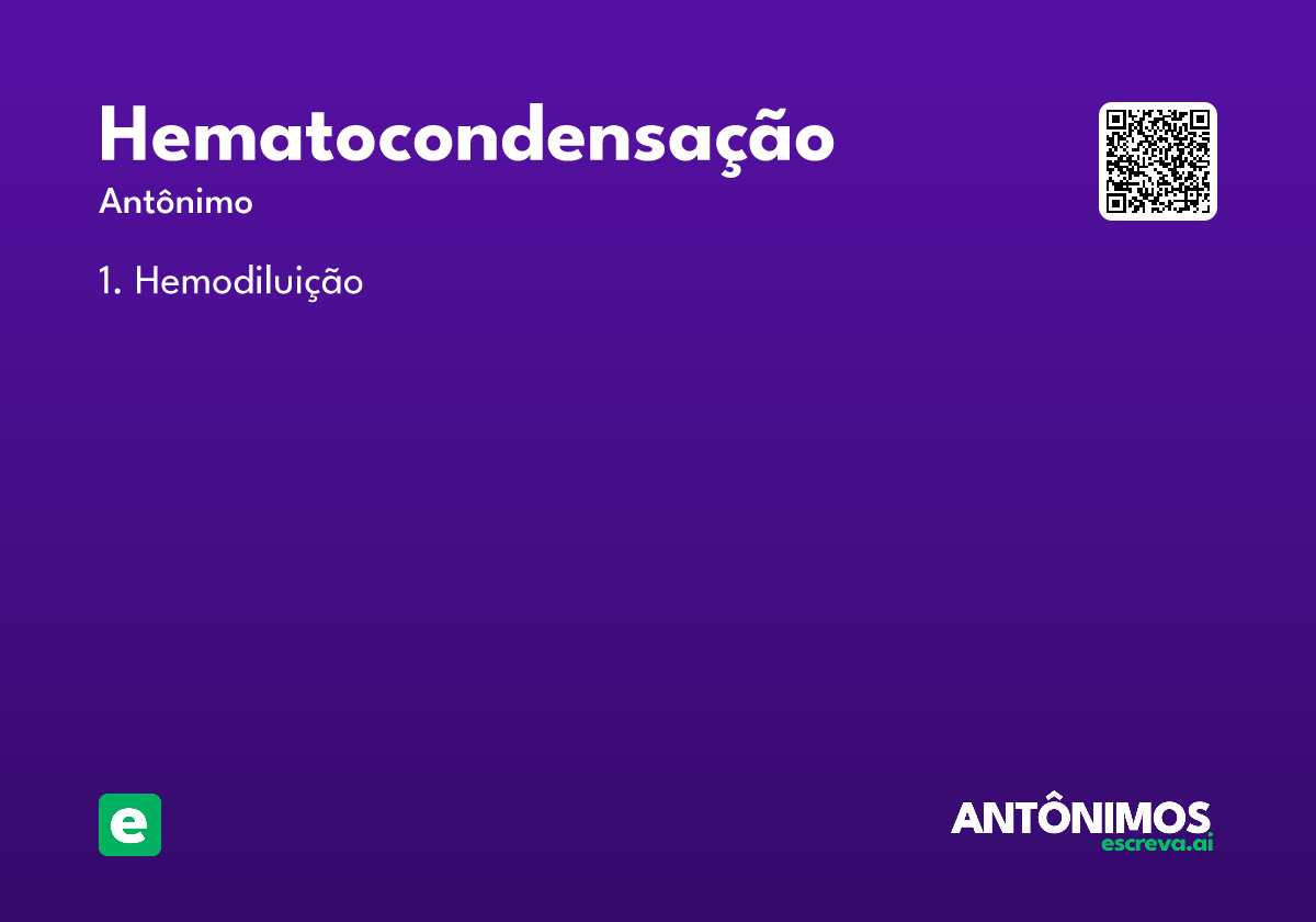 hematocondensação