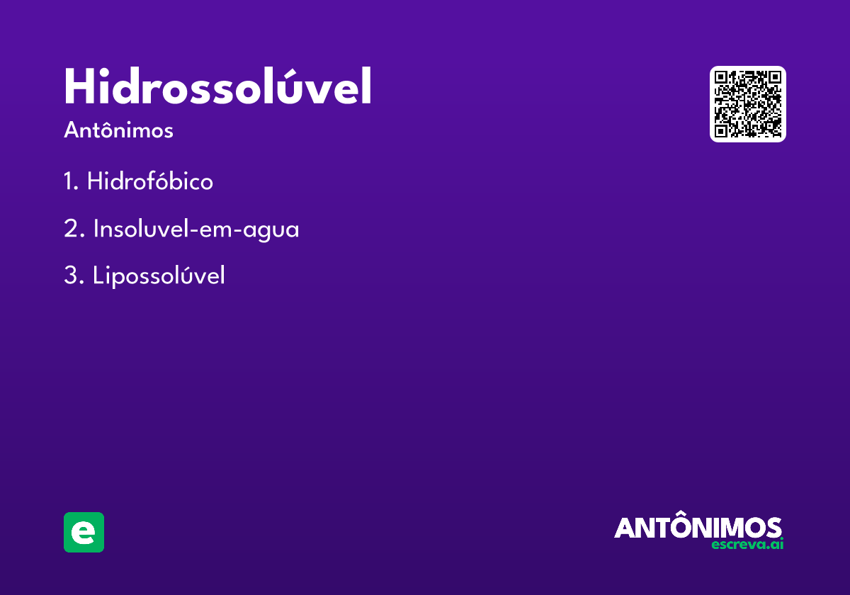 hidrossolúvel