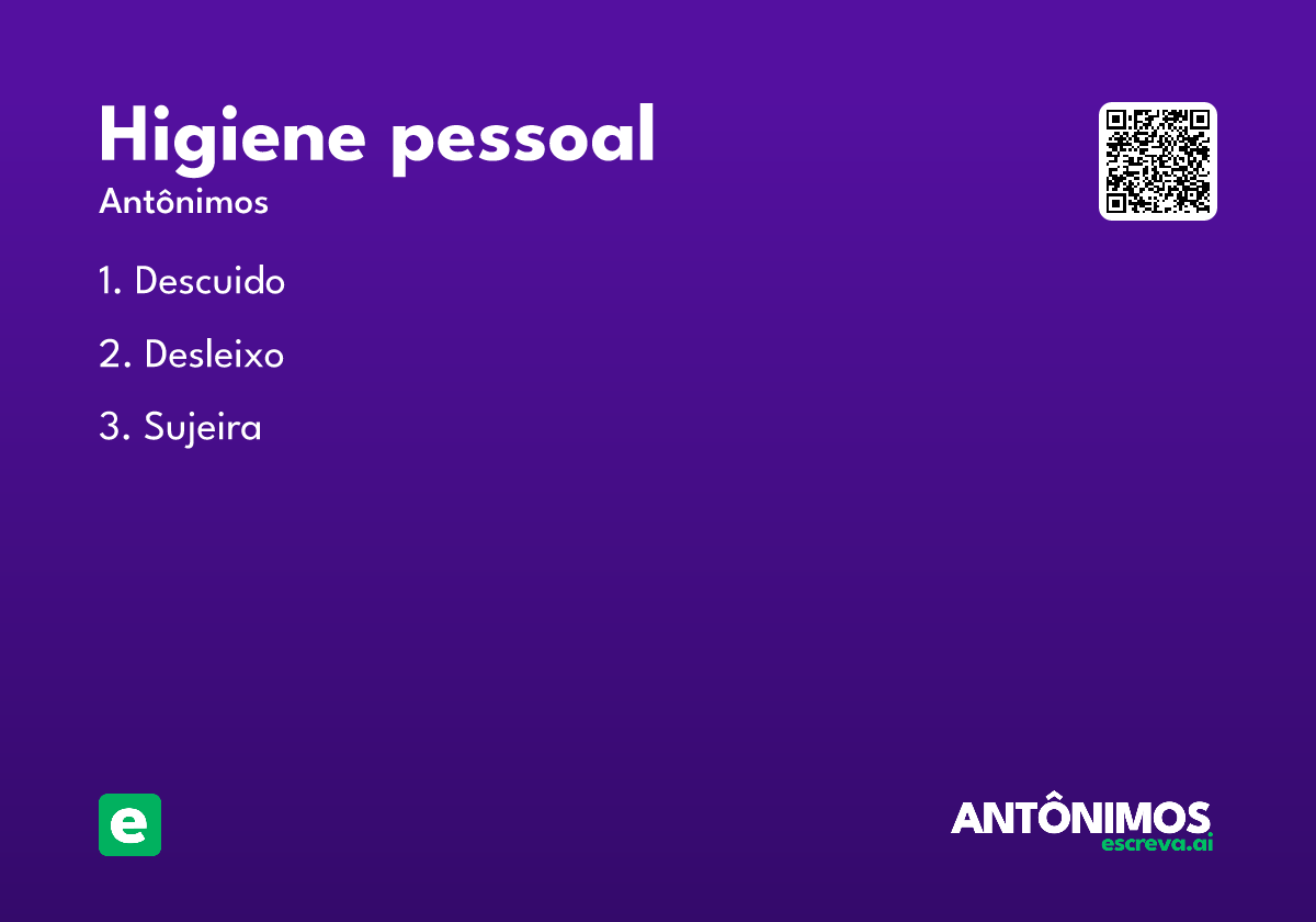 higiene pessoal