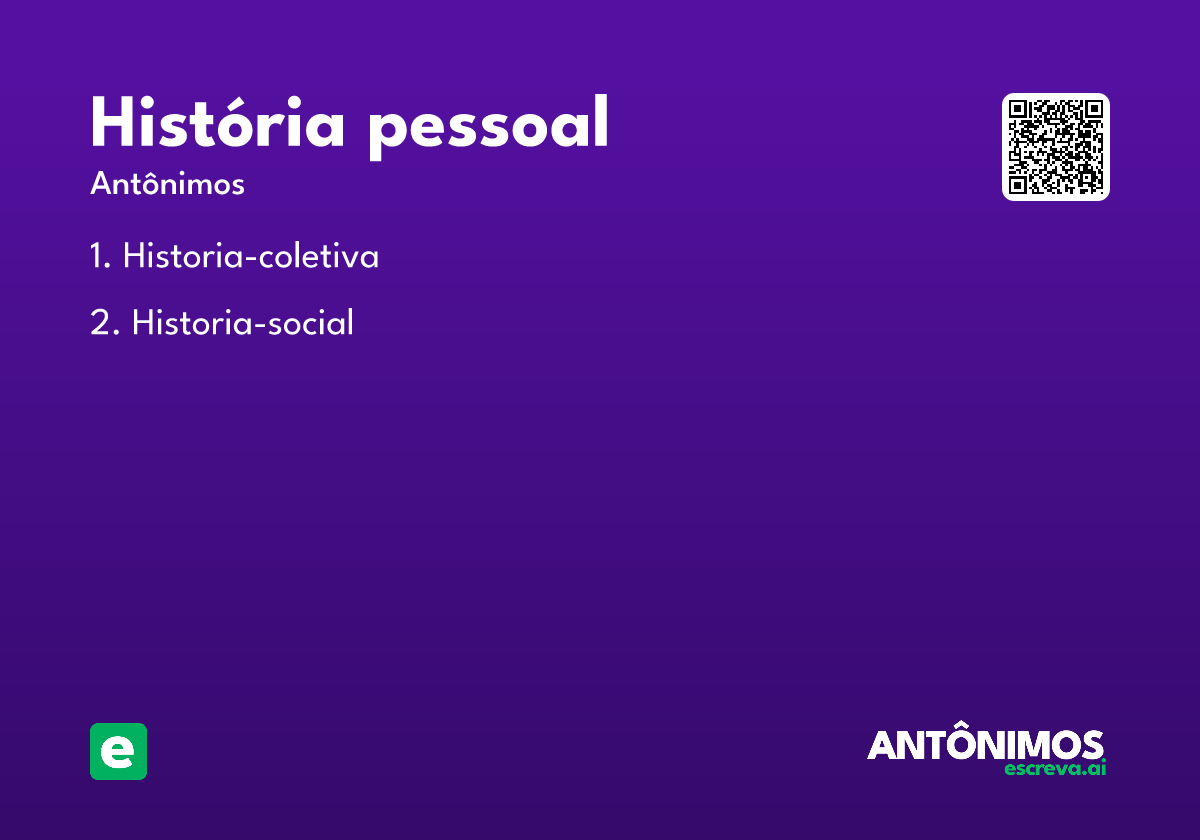 história pessoal