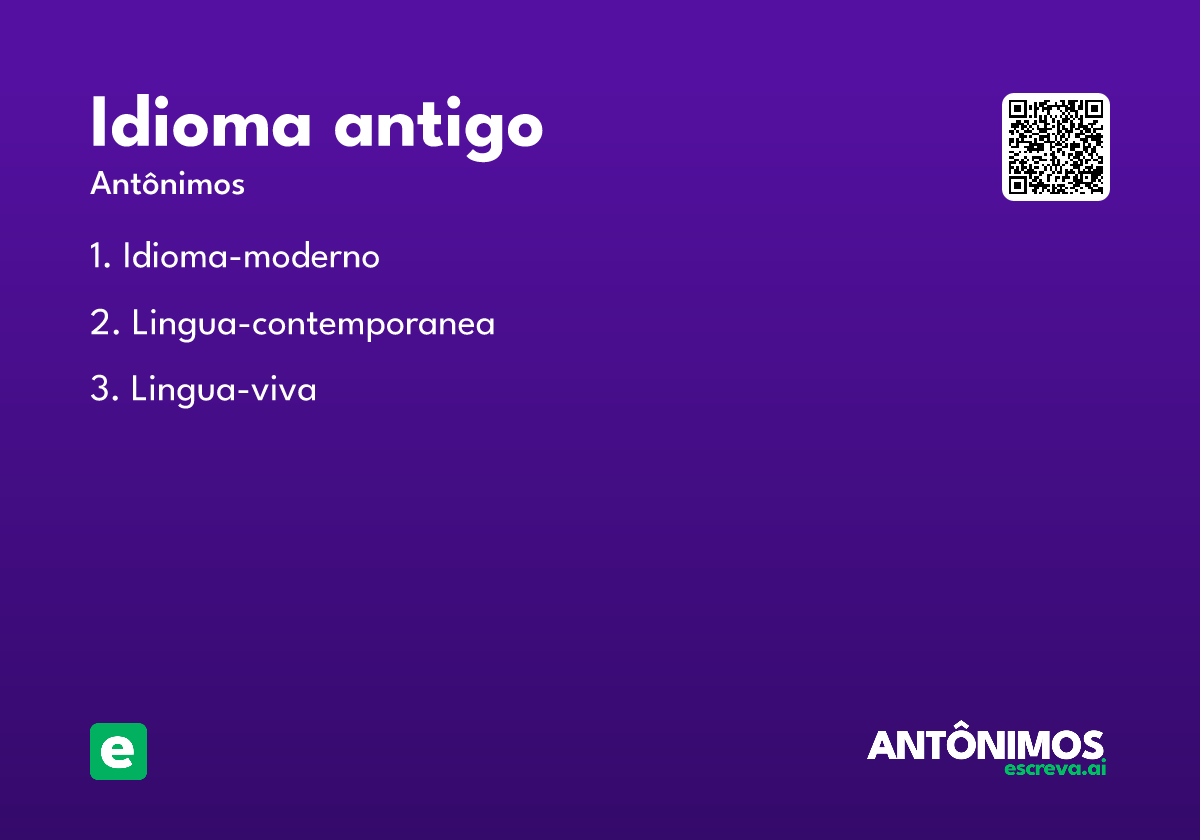 idioma antigo