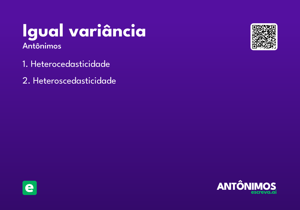 igual variância
