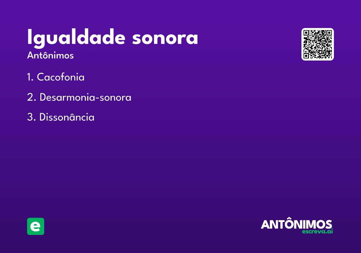 igualdade sonora
