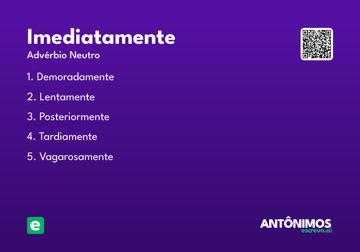 imediatamente