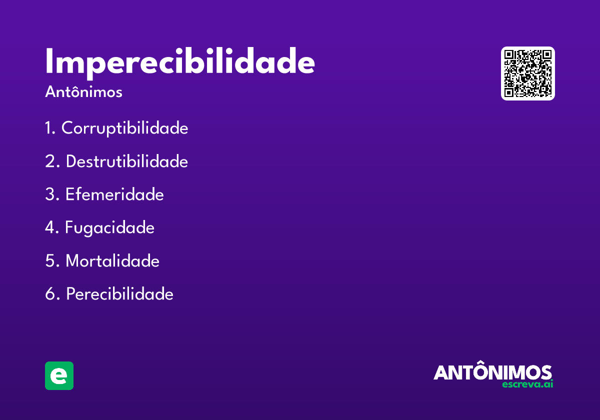 imperecibilidade