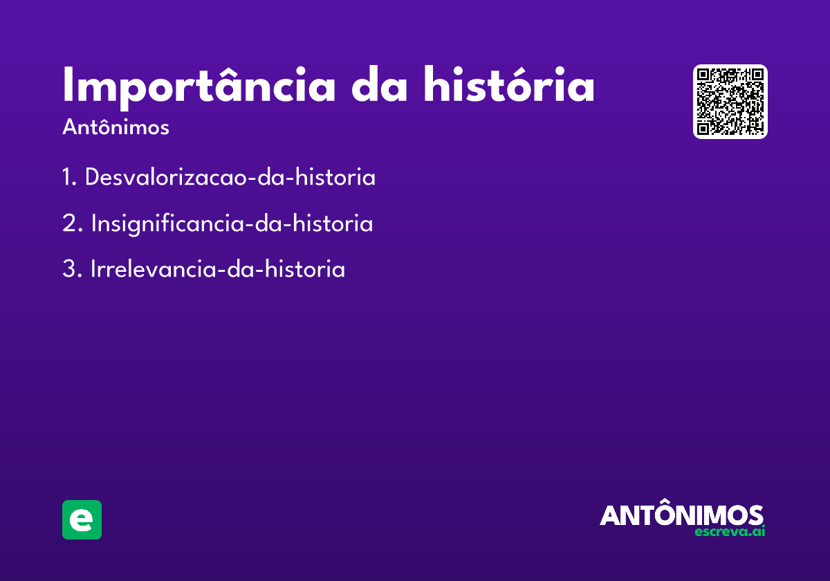 importância da história