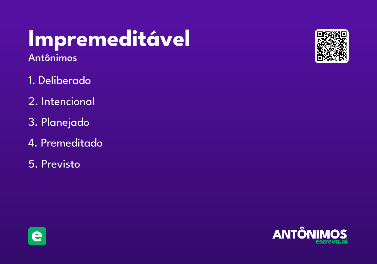 impremeditável