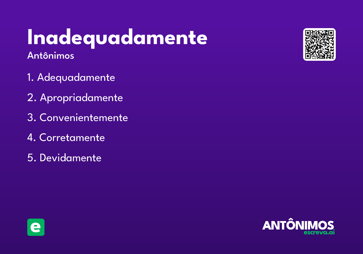 inadequadamente