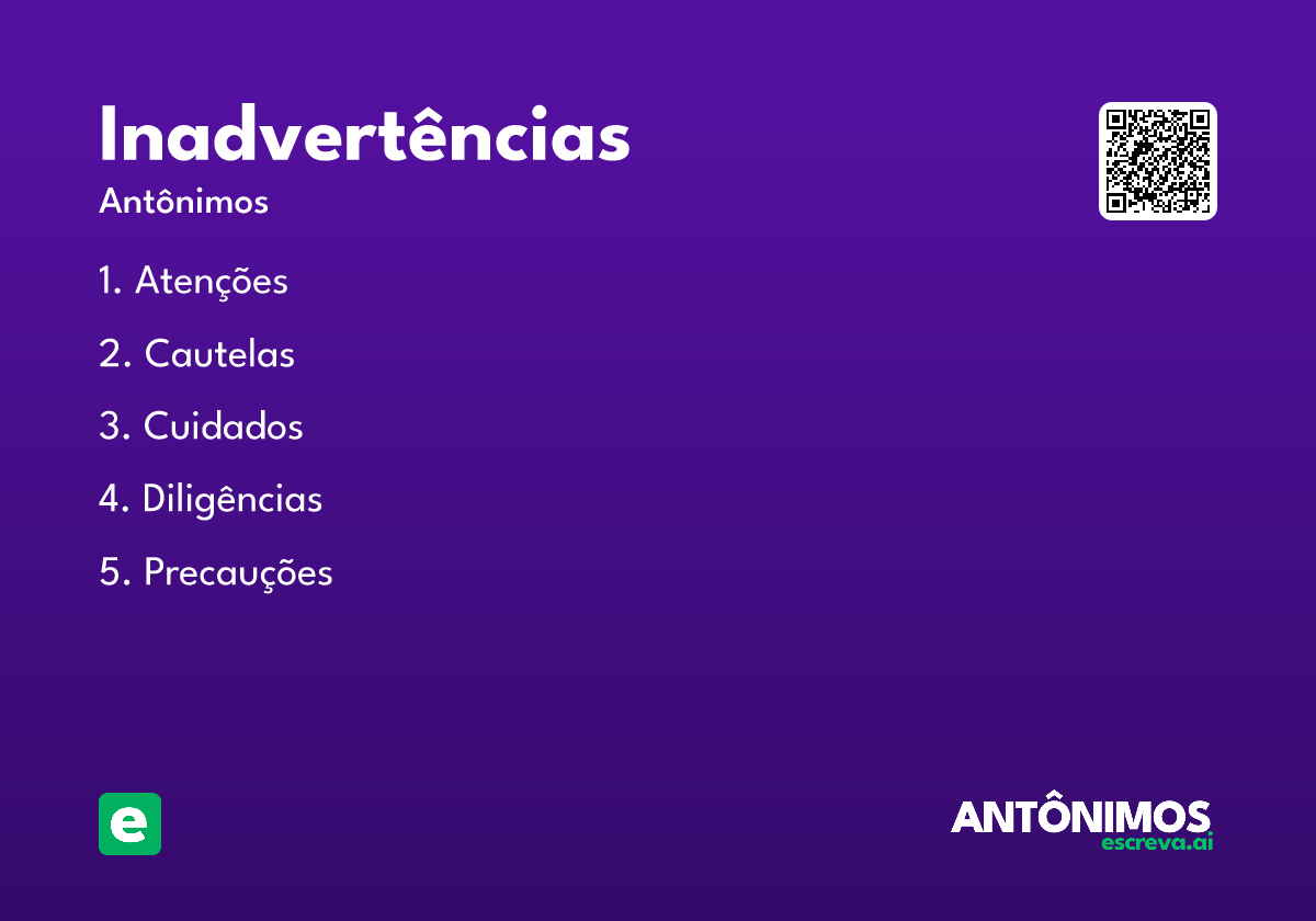 inadvertências