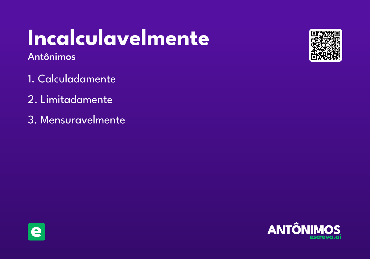 incalculavelmente