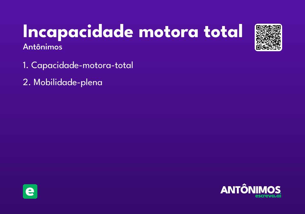 incapacidade motora total