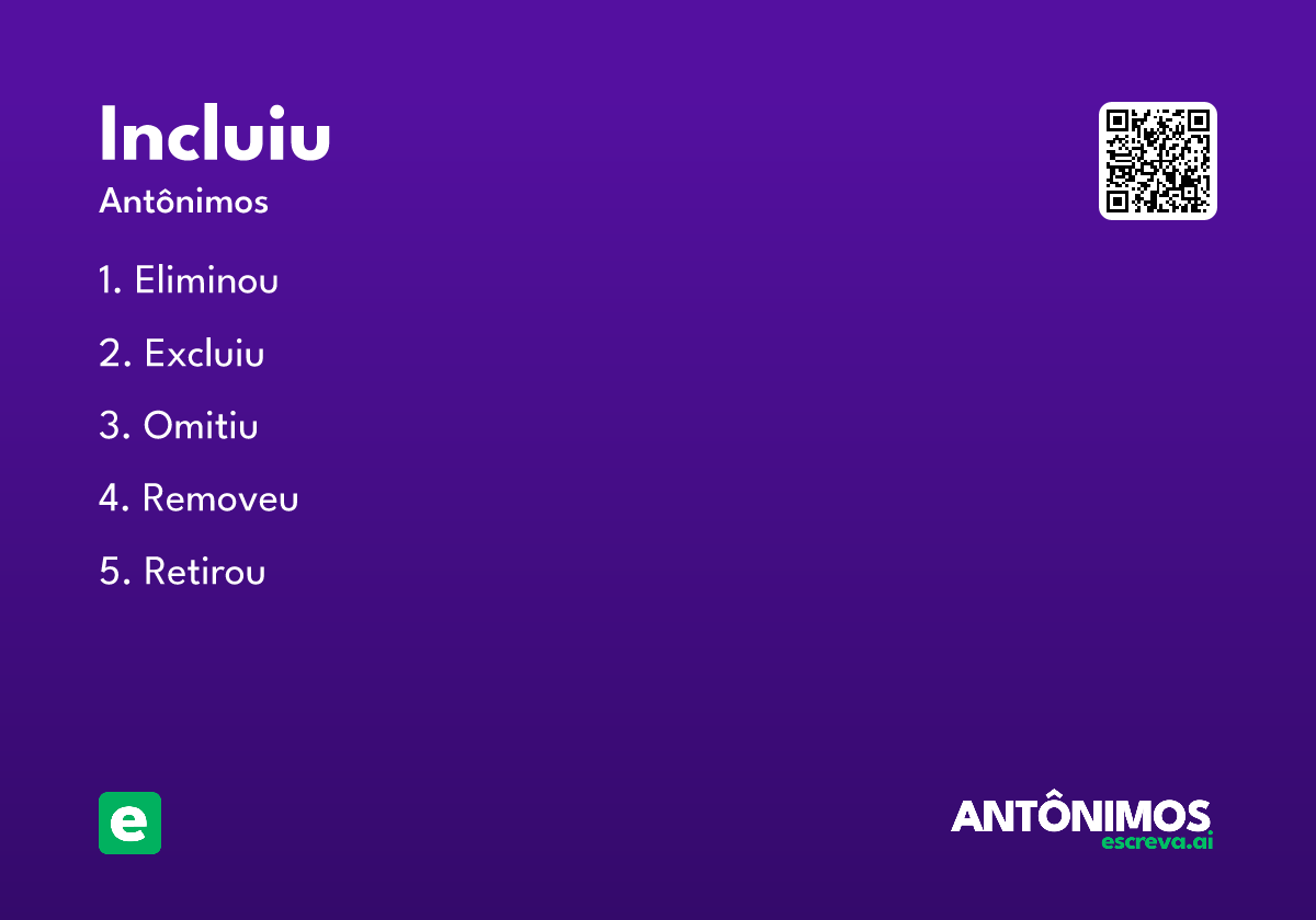 incluiu