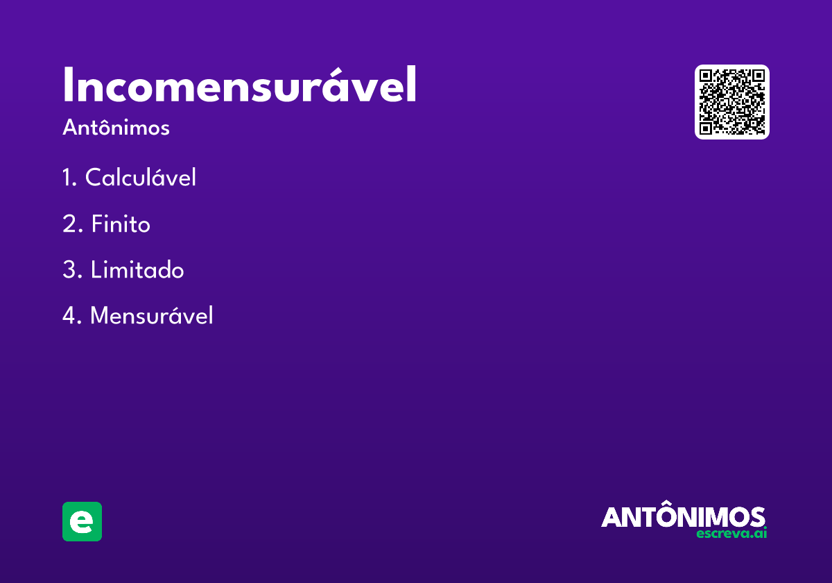 incomensurável