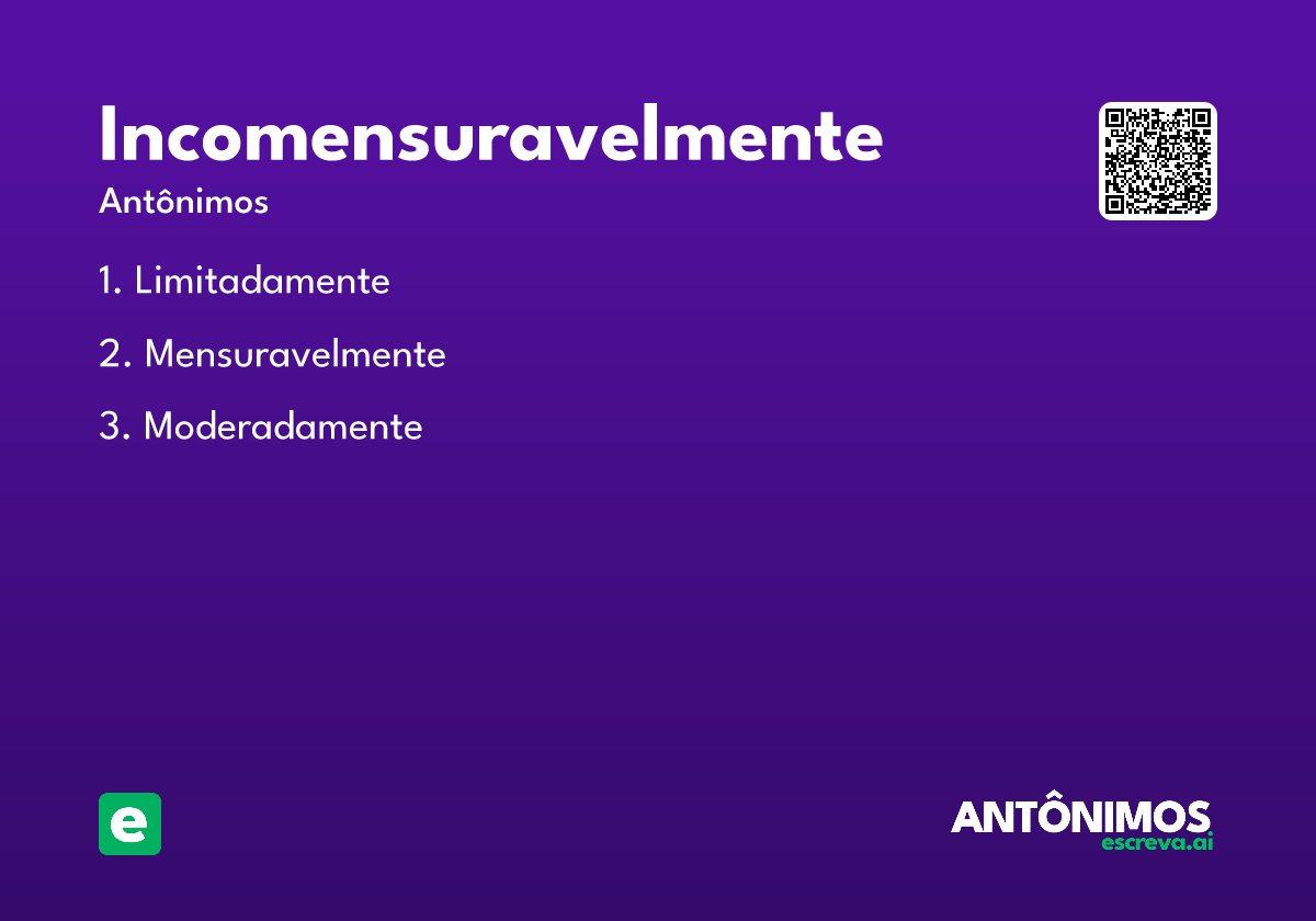 incomensuravelmente