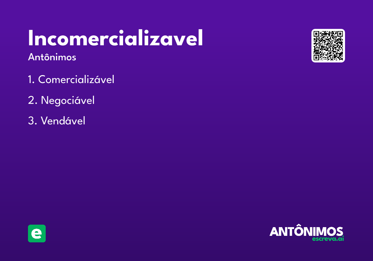 incomercializavel