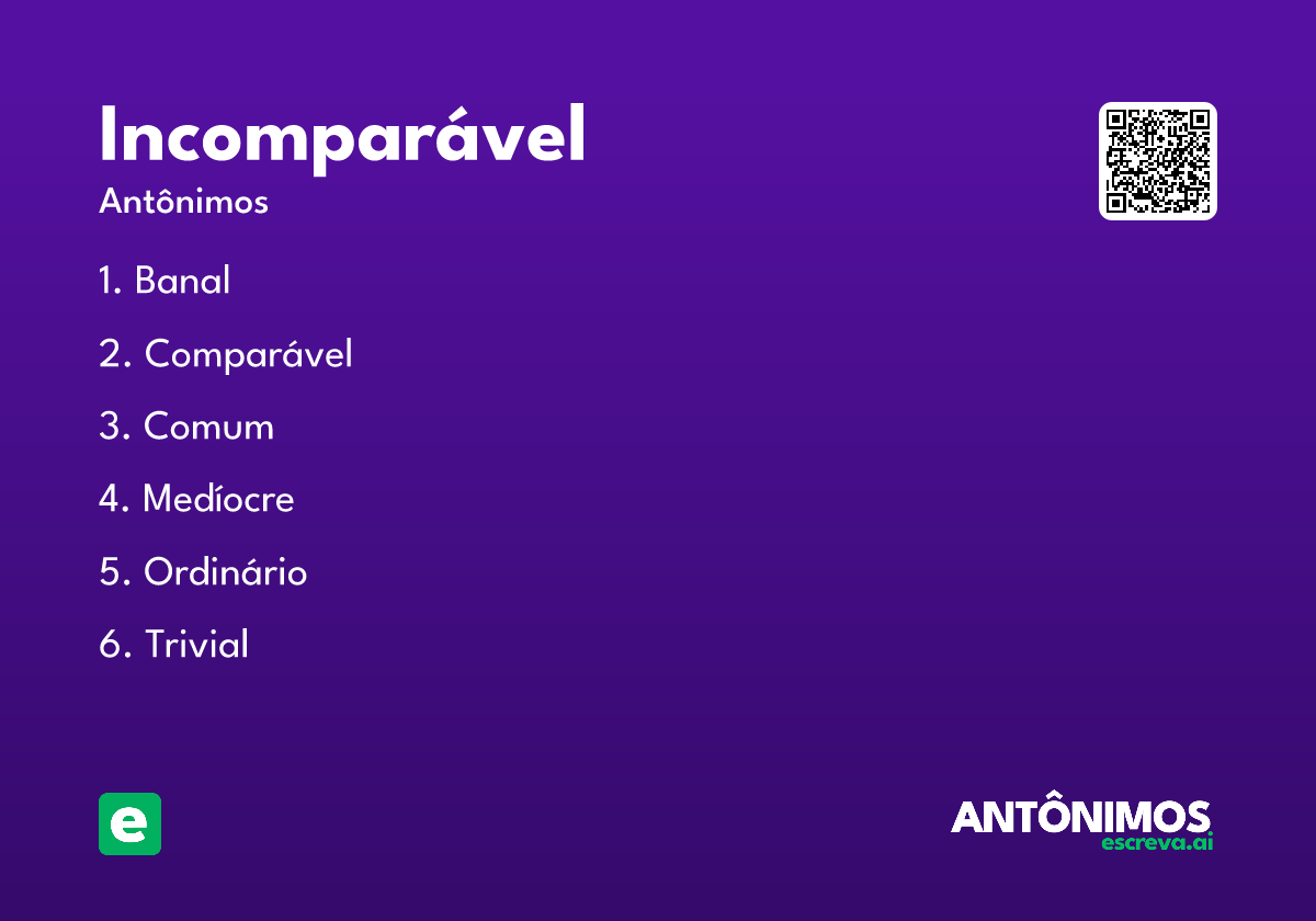incomparável