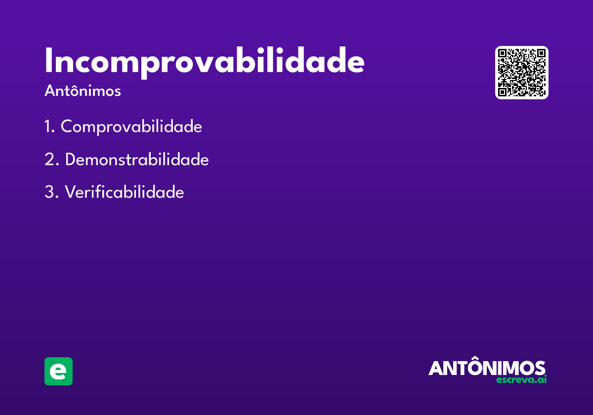 incomprovabilidade