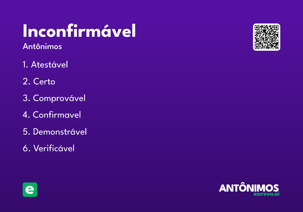 inconfirmável